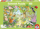 Schmidt Spiele 56370 Puzzle Forest Animals pro děti 100dílné puzzle Naty Shop Výchozí název