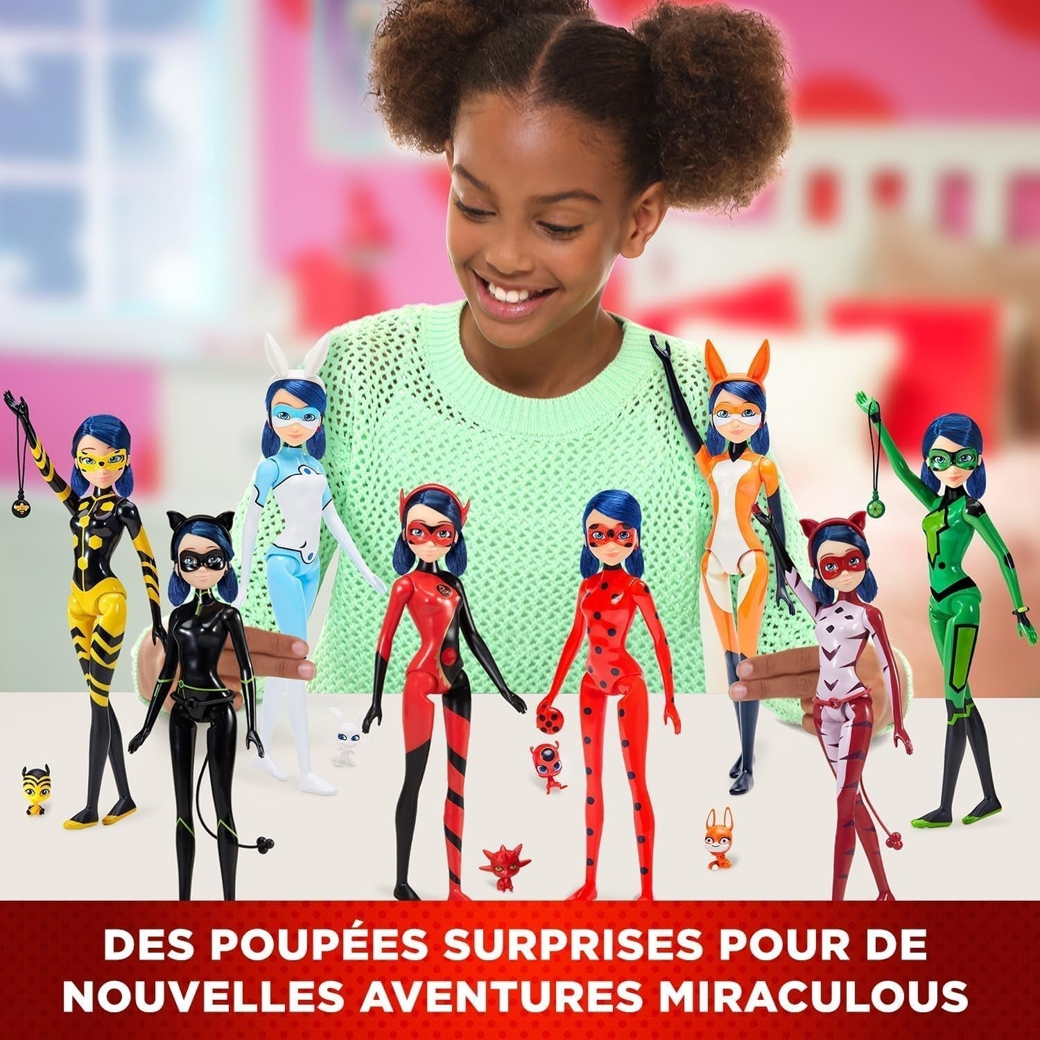Bandai - Miraculous Ladybug - Panenka Marinette Color Change Surprise - Miraculous Jointed Doll, 26 cm + 3 překvapení - Náhodný model - P50390 Dolls Naty Shop
