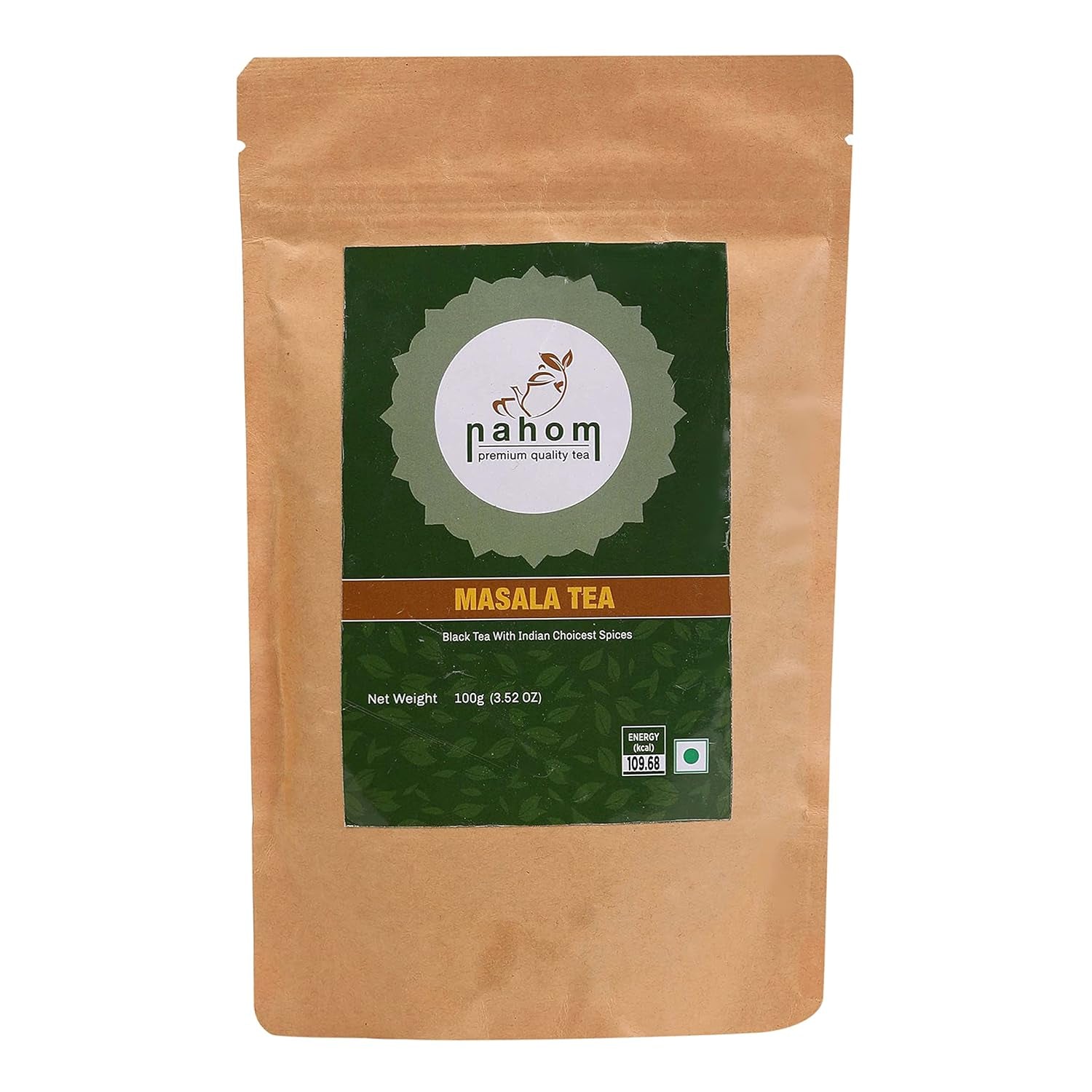 Indický sypaný čaj Masala Chai | 50 šálků, směs černého čaje, skořice, kardamom, černý pepř | Kořeněný čaj Masala | Chai Latte Suite 3,53 oz/ 100 g sáček