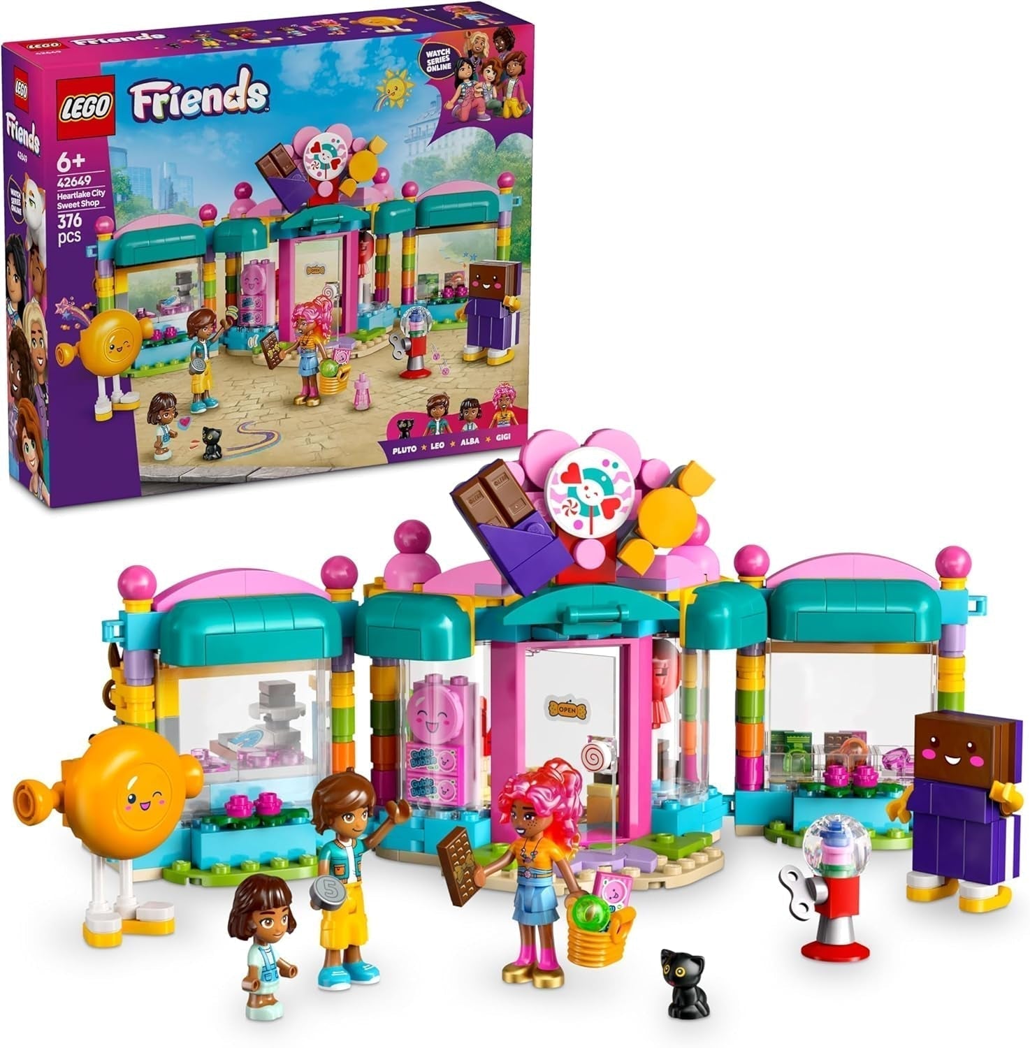 Hrací sada LEGO Friends Heartlake City Shop pro dívky ve věku 6+ 2 minipanenky na hraní rolí, hračka pro mikropanenky a kočky 42649 Stavebnice Besuche den LEGO-Store Výchozí název