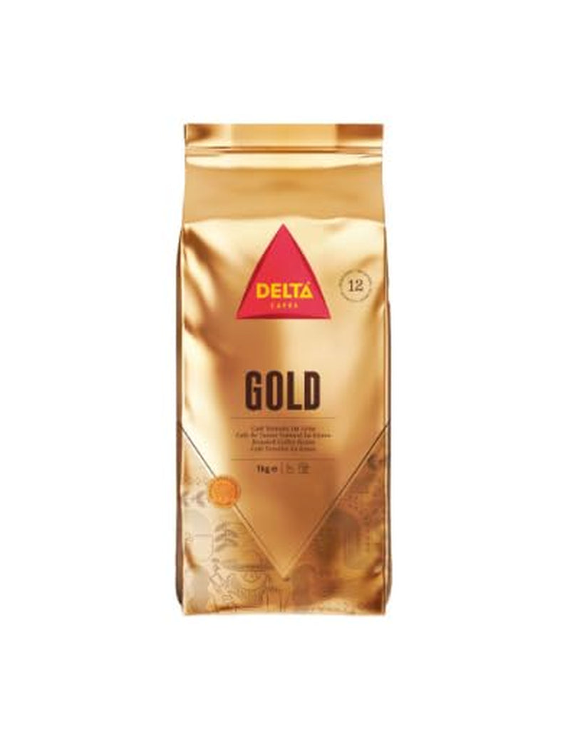 Přírodní káva Delta Gold – 1 kg celých zrn – prémiová směs Arabica a Robusta