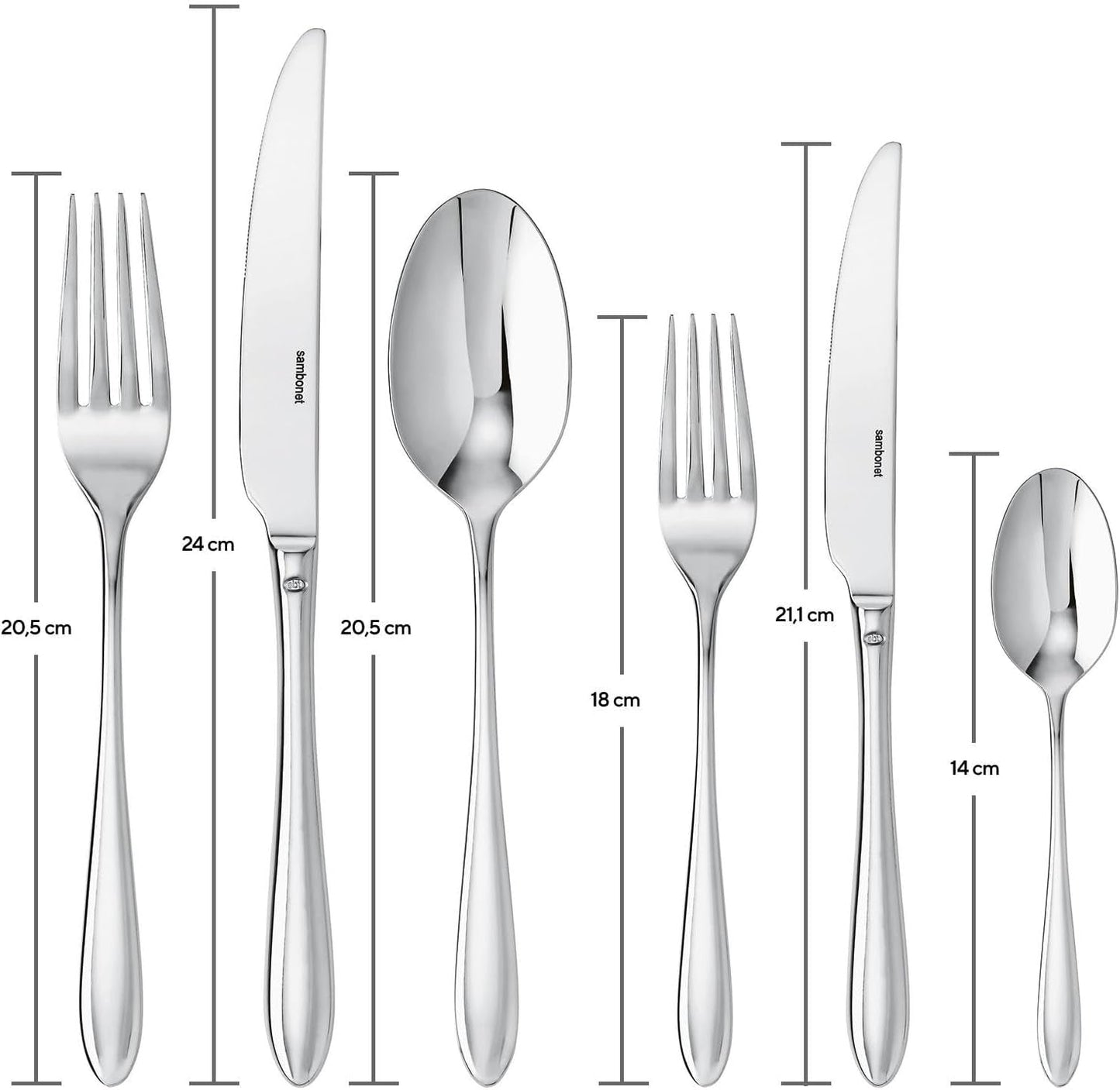 Sambonet 52515-83 Sada nádobí Dream monoblok, 36 kusů Kitchen Naty Shop