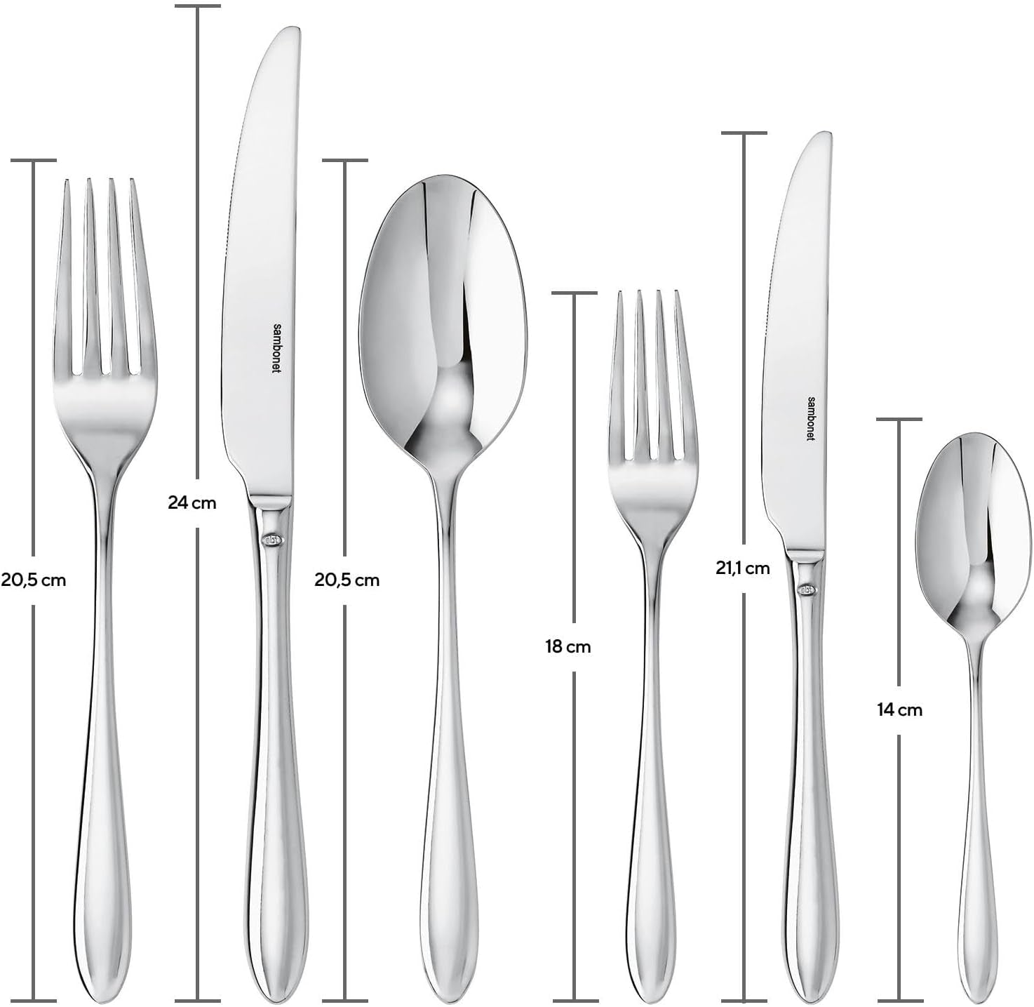 Sambonet 52515-83 Sada nádobí Dream monoblok, 36 kusů Kitchen Naty Shop