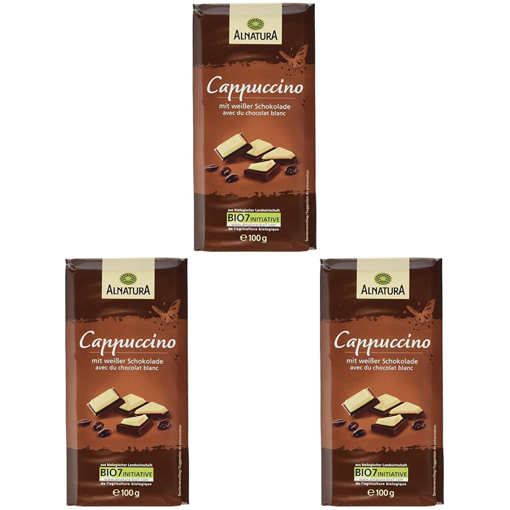 Bio čokoláda plněná cappuccinem, 100g