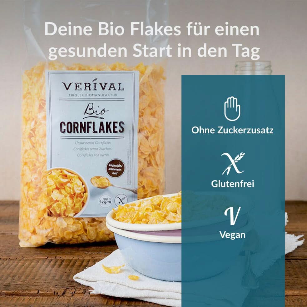 Verival Cornflakes neslazené, balení 6 x 250 gramů Cereale Naty Shop