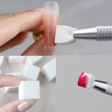 200 Stück Nail Art Schwamm Mit Metallgreifer, Nageldesign Zubehör Schwammpinsel, Um Eine Varuntzen Von Gradient Nail Art Patterns Zu Erstellen (White)