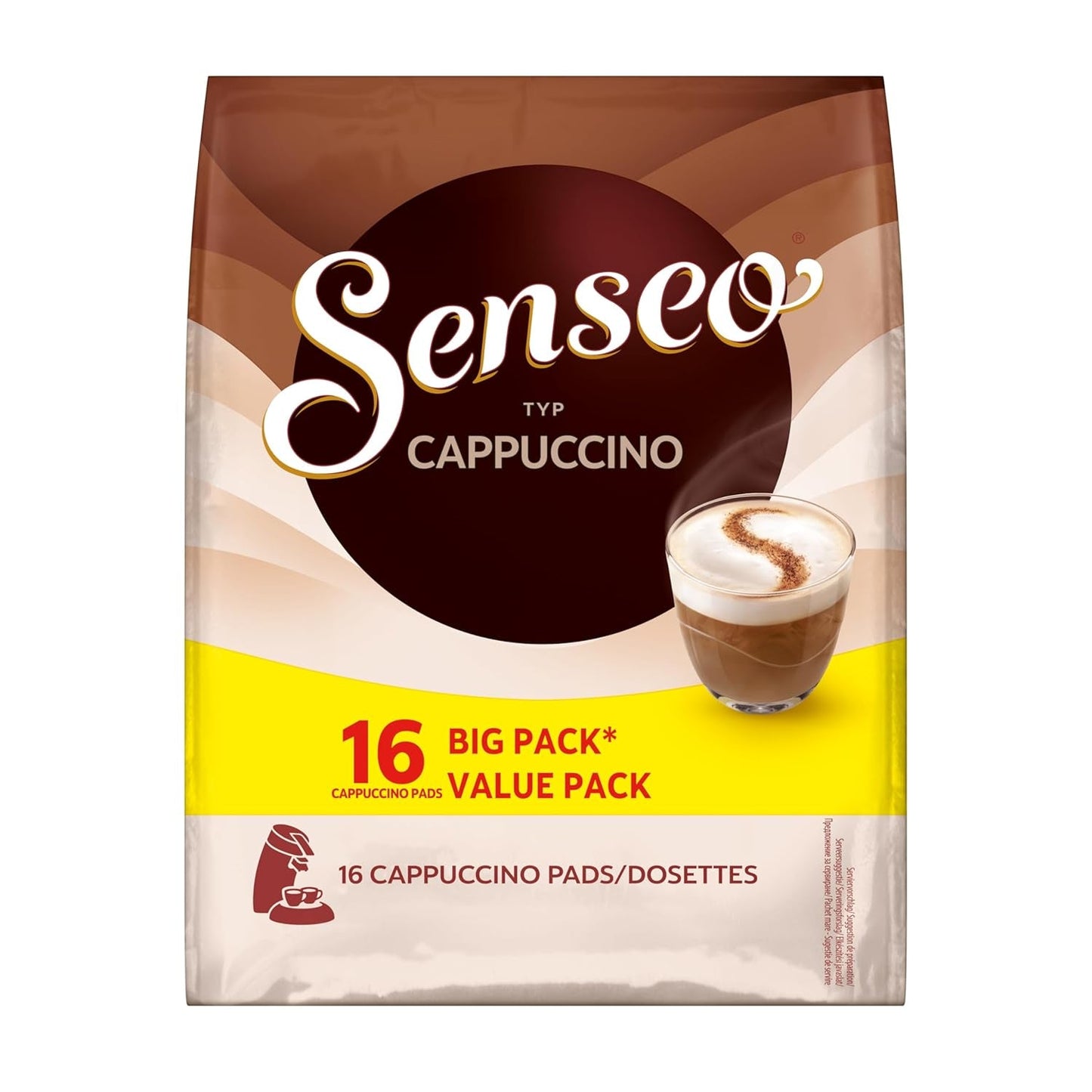 Senseo Pads Cappuccino, Vorratspackung, 5 x 16 Getränke, 80 kaffeepadů
