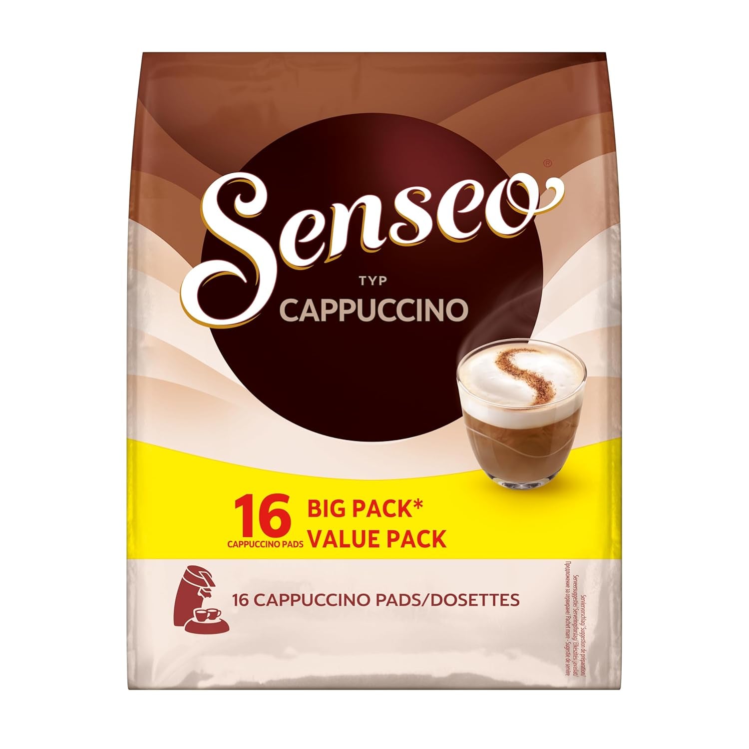 Senseo Pads Cappuccino, Vorratspackung, 5 x 16 Getränke, 80 kaffeepadů