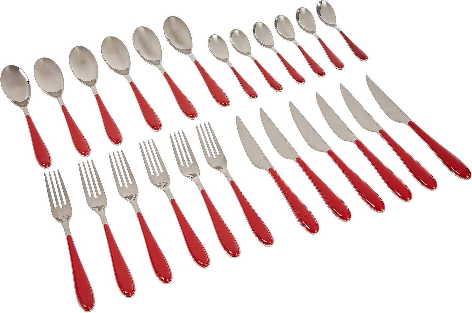 Sada příborů Bugatti Gioia, 24 kusů, červená Kitchen Naty Shop