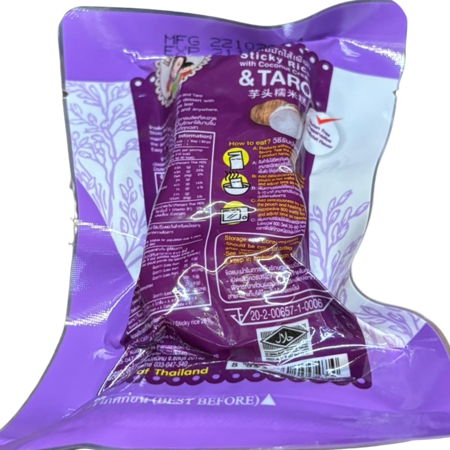 - Lepkavá rýže s kokosem a taro - (1 x 80 g)