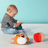 Lilliputiens - Zvuková rolka Jack Velcro - Barevná hračka pro děti s různými zvuky a odnímatelnými chrastítky - Podporuje poslech a motorické dovednosti - Od 6 měsíců - 83064 Baby Toys Naty Shop