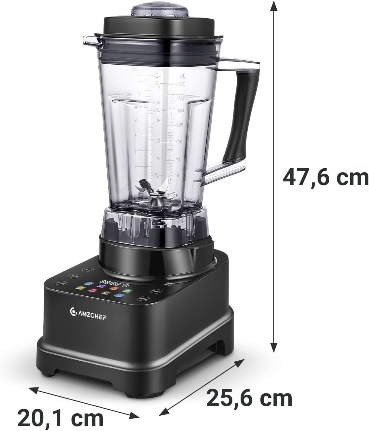 Mixér AMZCHEF, 8 chytrých menu a 10 rychlostí, LCD dotyková obrazovka Kitchen Naty Shop
