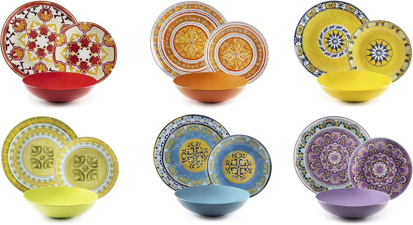 Sada nádobí Excelsa ETNO Chic, porcelán, vícebarevný, 21 kusů