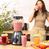Stojanový mixér Cecotec Power Black Titanium 2200MAX Smooth, 2200 W Maximale Leistung, 6 klingen Aus Edelstahl, Ice-Crush-Funktion, Turbo- Und Smoothie-Funktion, Autoclean-Funktion Kitchen Naty Shop