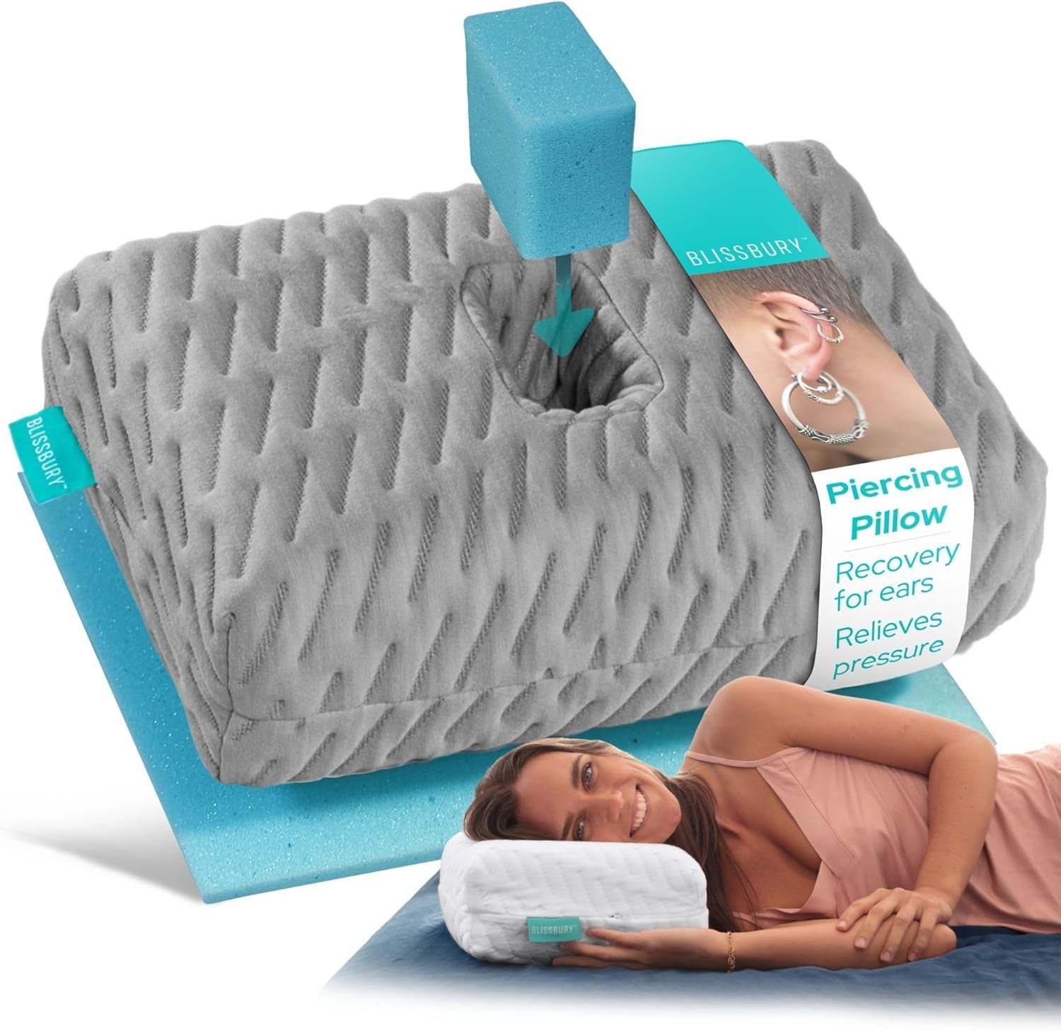 BLISSBURY mini ušní polštářek pro lidi s bolestmi uší Standardní polštářky Naty Shop Výchozí název
