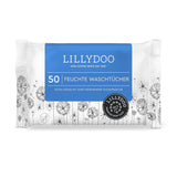 LILLYDOO vlhčené ubrousky 50 kusů 100% extra velké ubrousky bez plastů Neparfémované