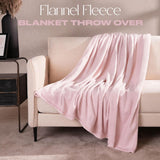 Flanelová fleecová deka Brentford, extra měkká, velká, nadýchaná, teplá, přehoz do ložnice, samostatná postel, pohovka, pohovka, růžová - 120 x 150 cm postele a přikrývky Beuche den Brentfords-Store