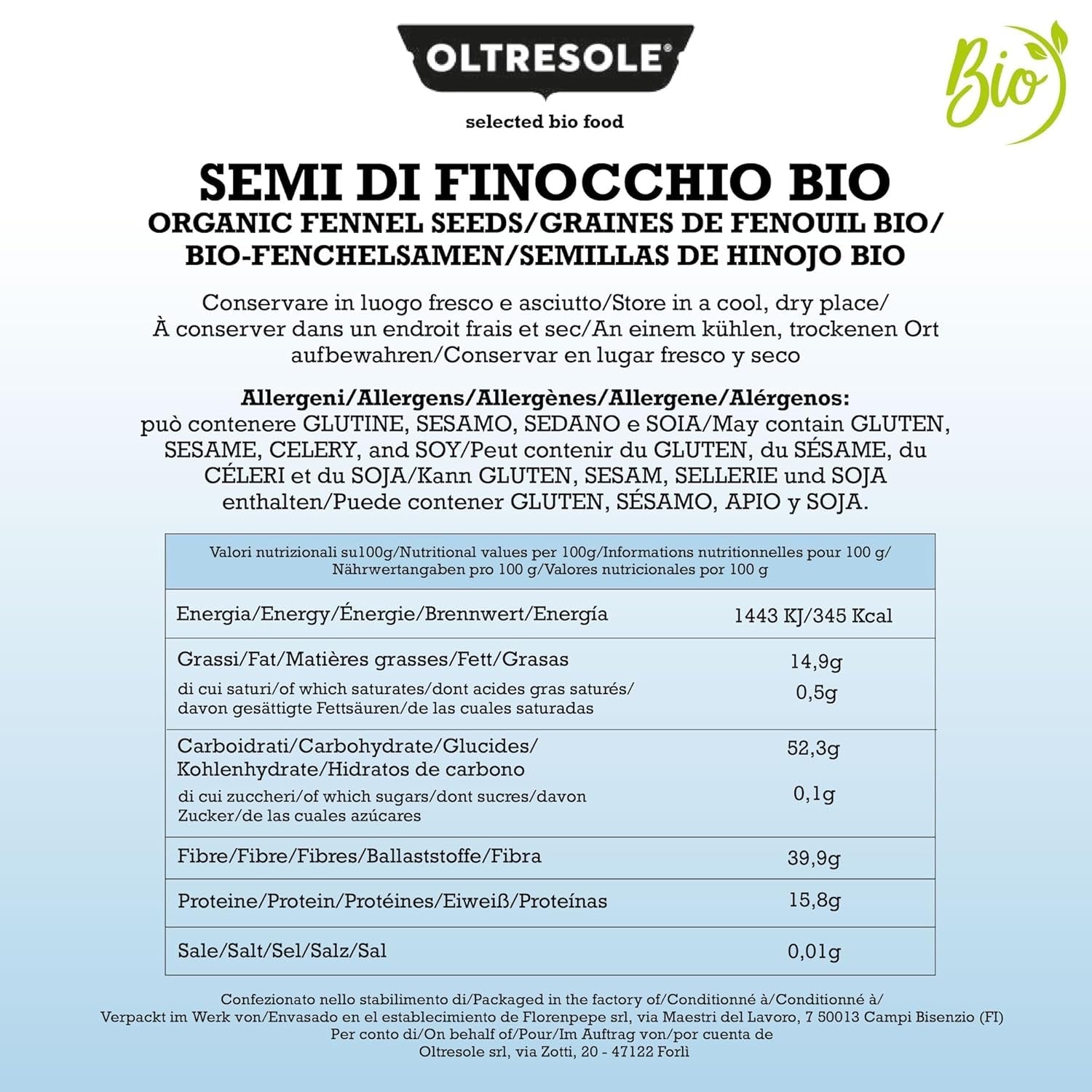 Bio fenyklová semínka 3 kg Bio celá semínka Ideální pro bylinné čaje na trávení a recepty Perfektní na pečení Vhodná velikost