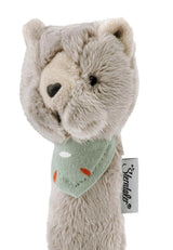 Sterntaler baby pískací kočka Lilly - Měkká fleecová hračka pro miminka - Hračka na uchopení pro miminka - První pokusy o uchopení a hraní, šedá Bebe Toys Naty Shop