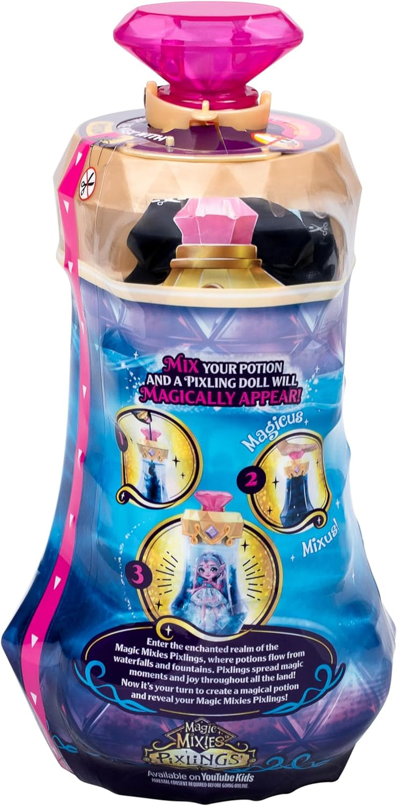 Pixlings Faye Deer Doll: Kouzelné odhalení krásné a detailní 16,5cm panenky Pixlings v kouzelné lahvičce s lektvarem