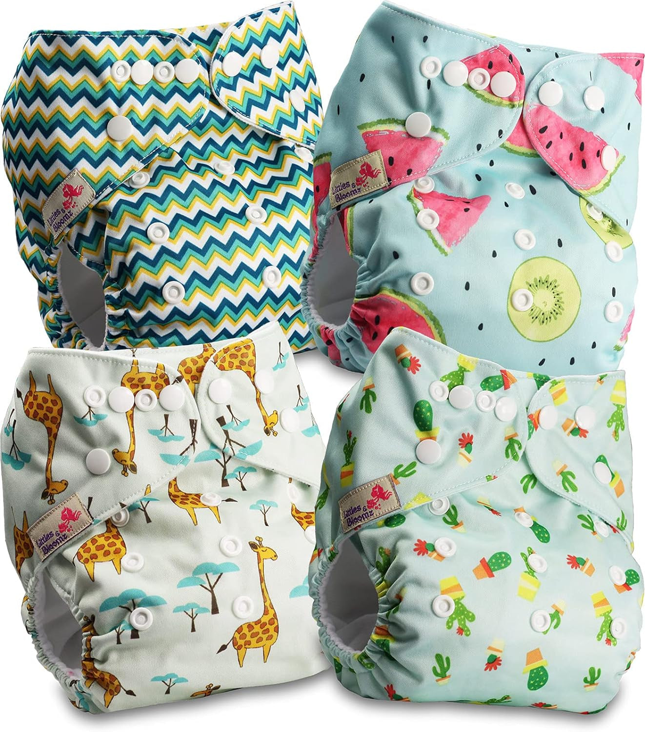 Littles a Bloomz FLP2-0406 Standard Clip opakovaně použitelná plena, 4 plenky