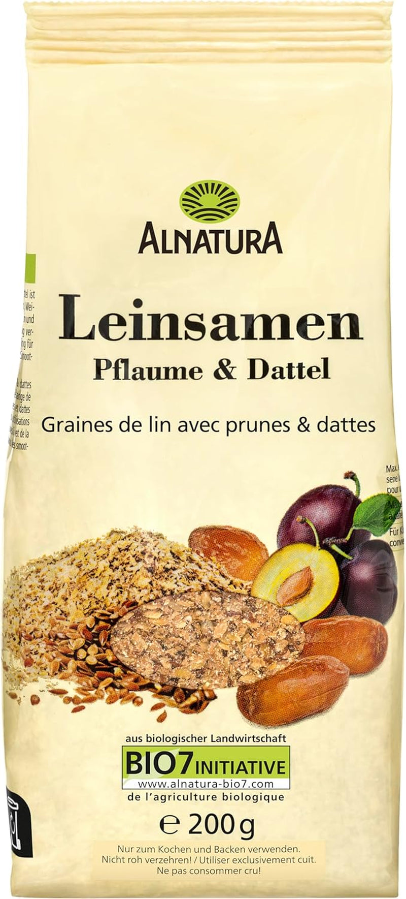 Bio švestky a datle s lněným semínkem, 200 g