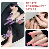 Qufiiry 200 Stück Nail Art Schwämme Mit Metallgreifer, Nagelkunst Schwammpinsel, Maniküre Zubehör Für Nägel, Um Eine Varavländ Von Gradient Nail Art Patterns to Create (Bílá)