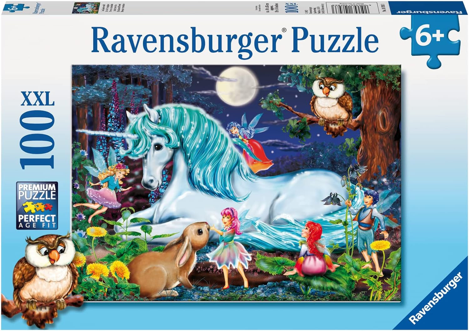 Puzzle Ravensburger pro děti - 10793 V kouzelném lese - Puzzle Jednorožec pro děti od 6 let, se 100 dílky ve formátu XXL Puzzle Naty Shop Výchozí název