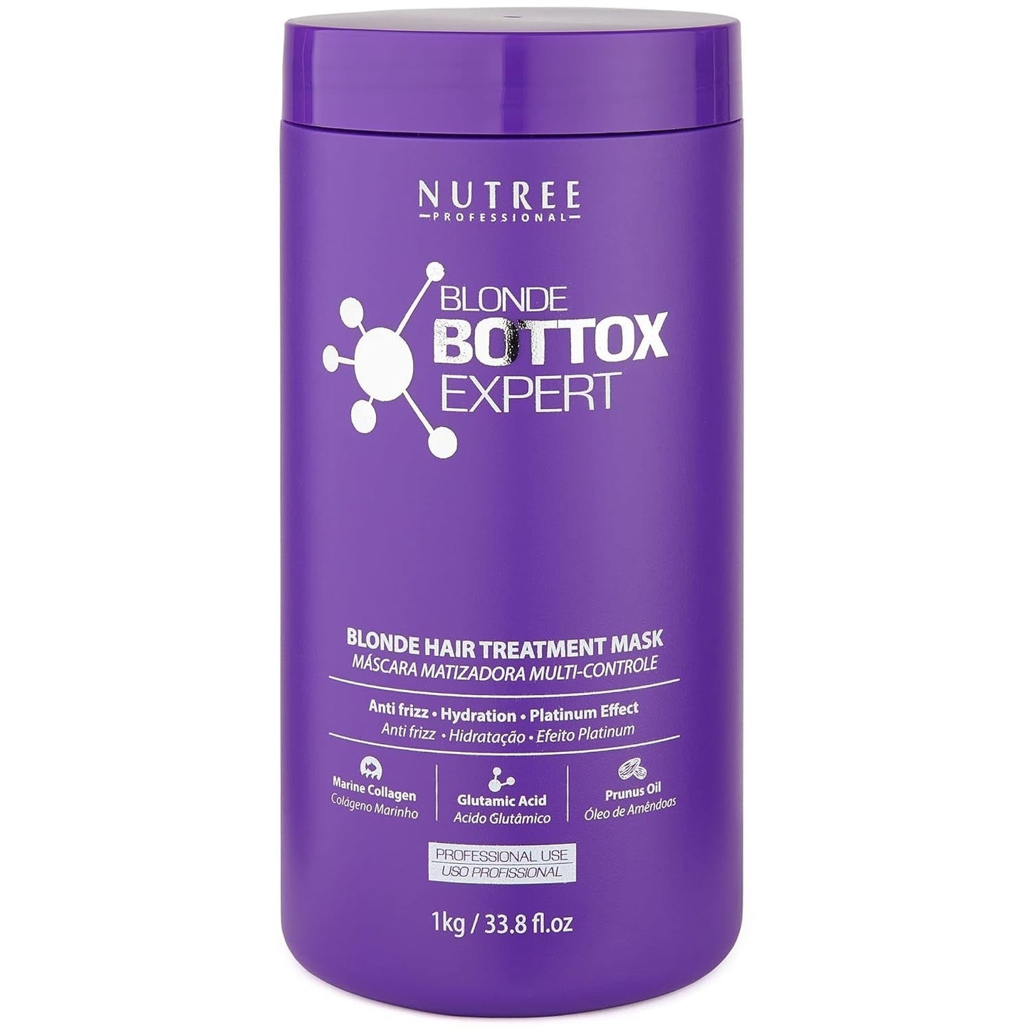 BLONDE BONDOX HAIR TREATMENT 1kg Professional Purple Heat Mask - Olivový olej - obnovuje elasticitu a pružnost vlasů, zjemňuje, hydratuje a dodává lesk Naty Shop Hair Mask Výchozí název