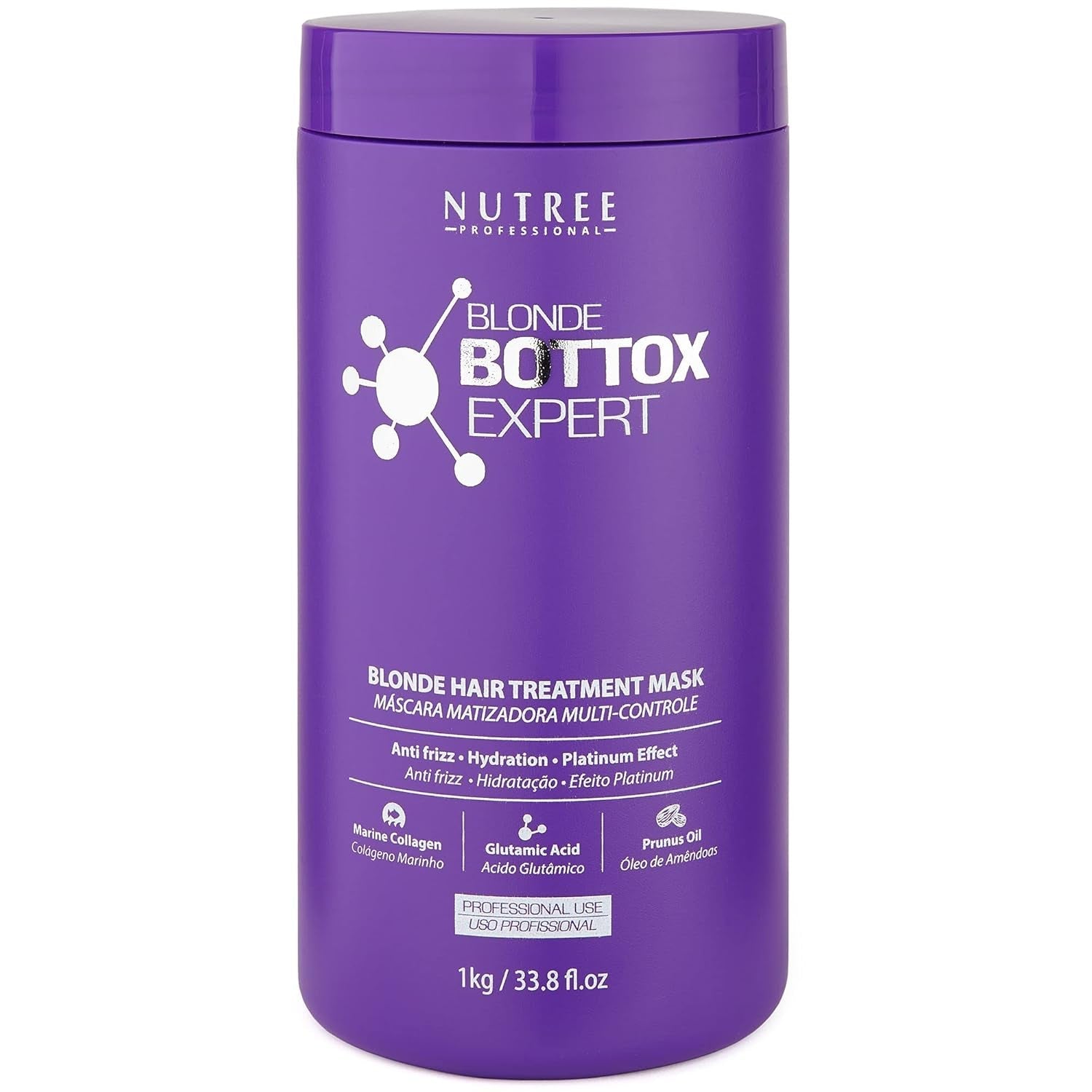 BLONDE BONDOX HAIR TREATMENT 1kg Professional Purple Heat Mask - Olivový olej - obnovuje elasticitu a pružnost vlasů, zjemňuje, hydratuje a dodává lesk Naty Shop Hair Mask Výchozí název