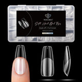 Modelones Nail Tips 510 kusů – sada nehtových špiček s úplným krytem, ​​sada gelových špiček, předleštění špiček na nehty s PMMA pryskyřicí, umělé nehty pro lepení nail art DIY, krátký squoval