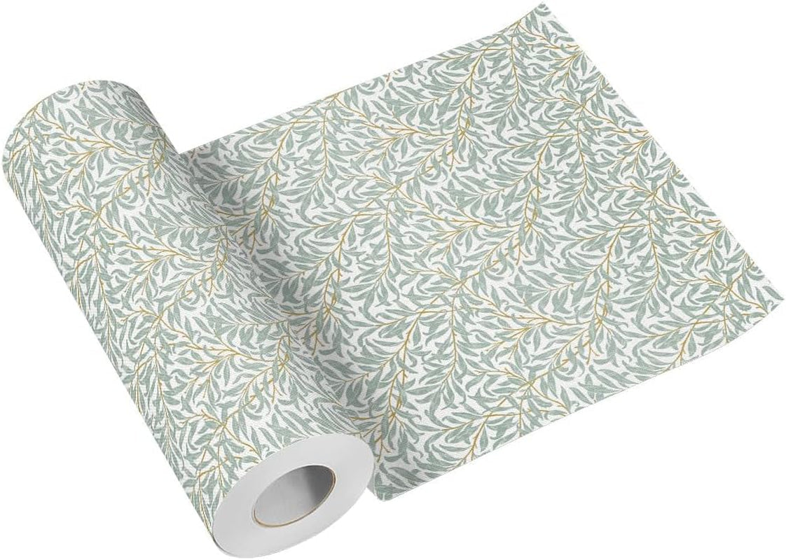 PAW - Airlaid Table Runner (40 cm X 24 M) I Stolní dekorace pro přijímání, biřmování, svatbu, výročí, zahradní slavnost, křest I Dekorace na stůl Elegantní stuha na stůl - Vrbová ratolest I Vrbová ratolest