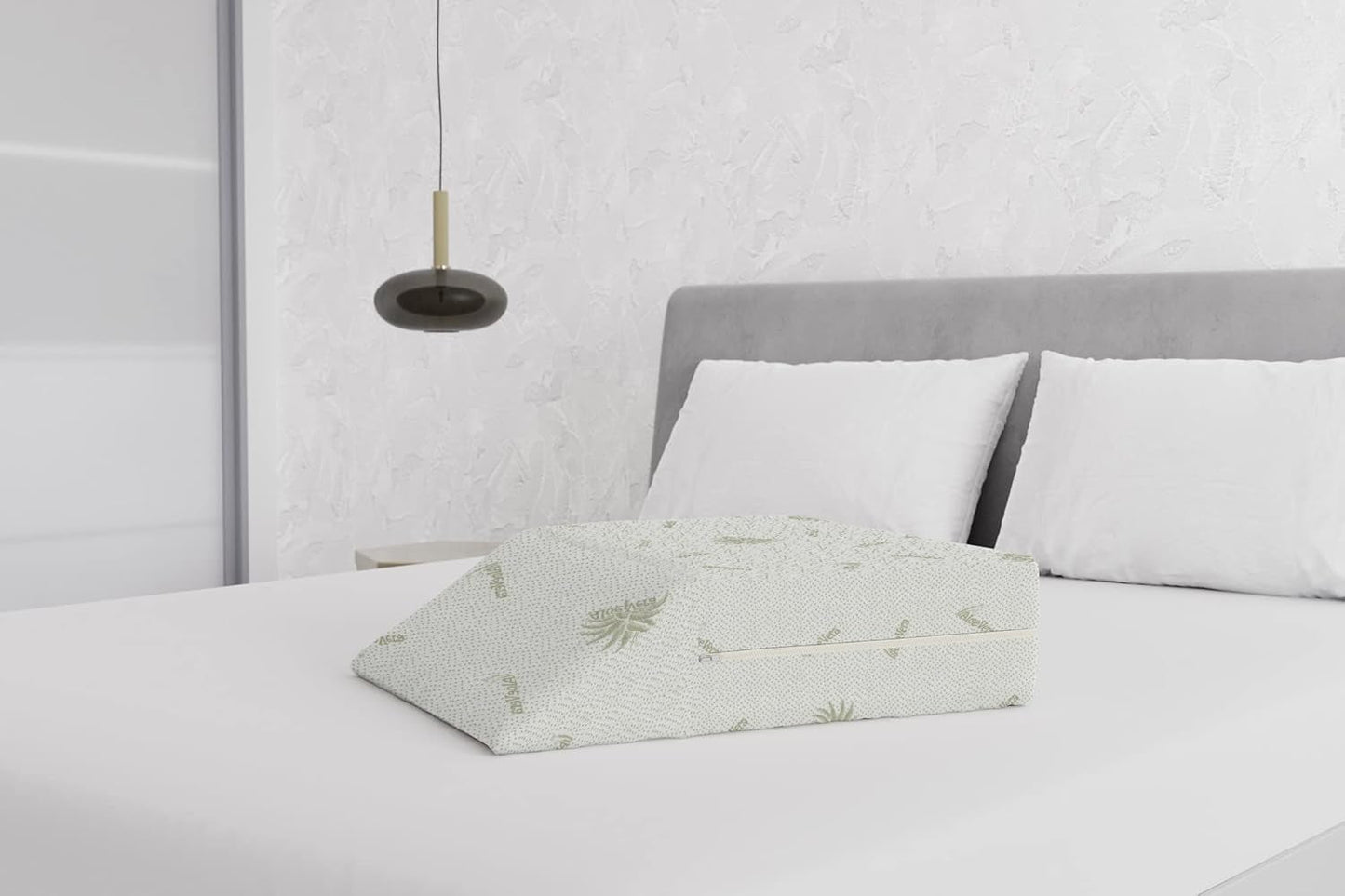 Italské ložní prádlo Odnímatelný polštář na opěrku nohou, Aloe, 61X50X17Cm Standardní polštáře Naty Shop