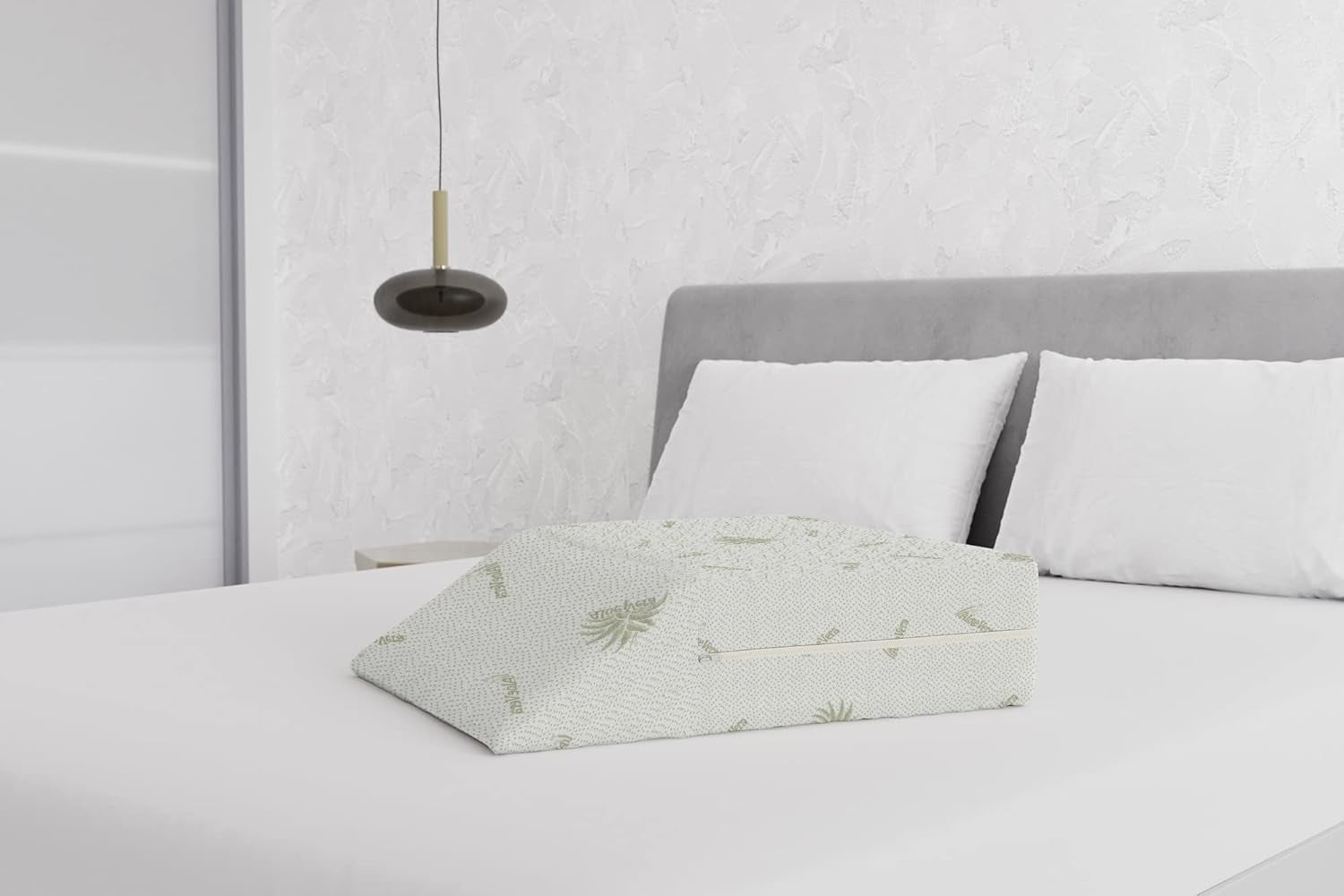 Italské ložní prádlo Odnímatelný polštář na opěrku nohou, Aloe, 61X50X17Cm Standardní polštáře Naty Shop