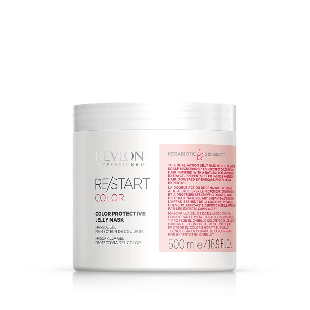 RE/START Color Protective Jelly Mask 500ml Color Enhancing Hair Mask Ošetření vlasů hydratuje a chrání před vyblednutím barvy vlasů Přírodní Acai Extract Mask Maska na vlasy Naty Shop 1 kus (balení 1 ks)