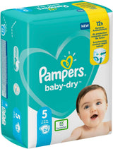 Plenky Pampers pro miminka vel. 5 (11-16 kg), 24 kusů, ochrana proti protečení až 12 hodin