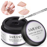 SAVILAND Fester Nagelkleber Gel: 30-Tage Lang Anhaltender Silnější Nagelkleber Für Press on Nails Falsche Nagelspitzen 15Ml U V Nagelkleber 3D Gel-Nagelkunst-Kleber Für Verwendung Im Salon Zu Hause