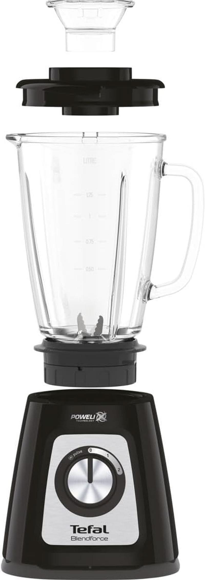 Tefal BL435831 BL4358 stojanový mixér, skleněný, 1,75 litru, Schwarz Kitchen Naty Shop