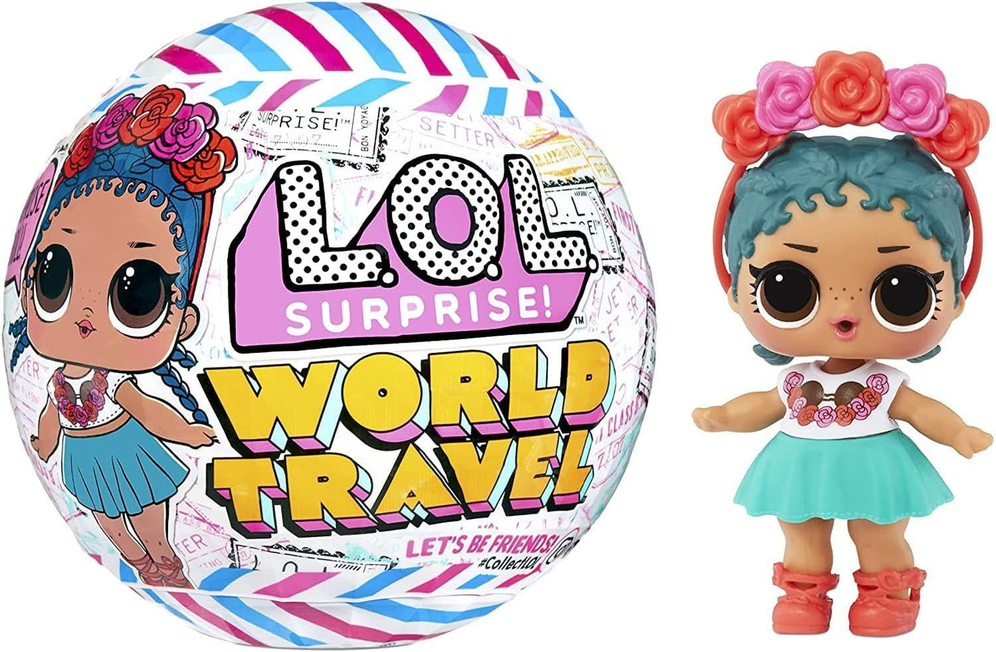 LOL Překvapení! World Travel Tots – Módní panenka s 8 překvapeními – Tajná zpráva, móda, doplňky a další – sběratelský, náhodný sortiment – ​​dárek pro děti od 4 let
