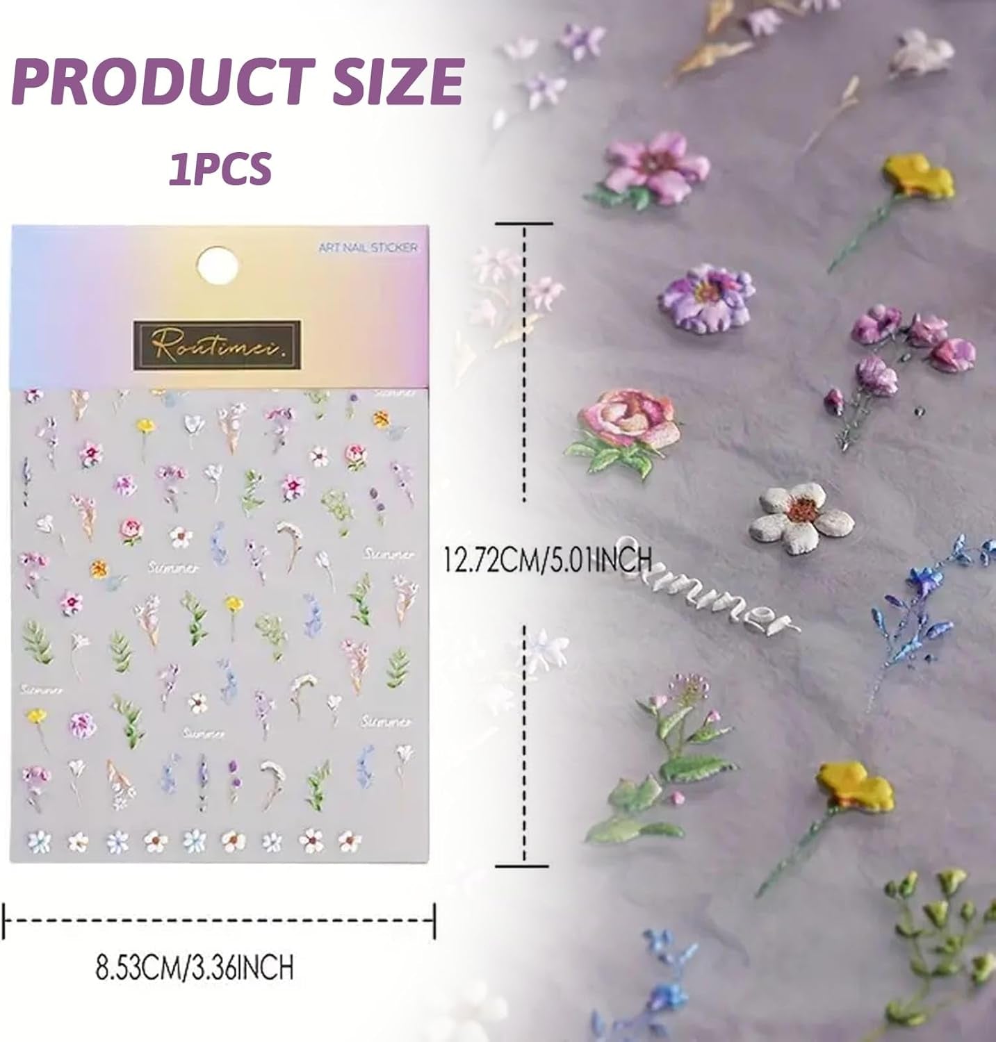 Sada nálepek na nehty - Samolepka na nehty Selbstklebende, Nageldesign Zubehör, Nail Art, Nagelaufkleber Für Fingernägel, nálepka Blumen Nagel, Nagel Deko