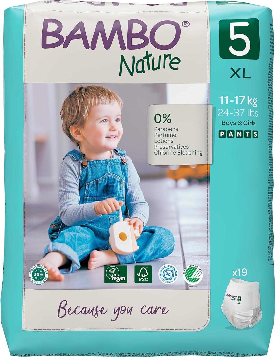 Dětské plenky Bambo Nature, velikost 1 (2-4 kg), 132 Count Moon Box | Prémiové plenky s vylepšenou ochranou proti protečení | Maximální pohodlí a svoboda pro novorozence | Dermatologicky testované plenky