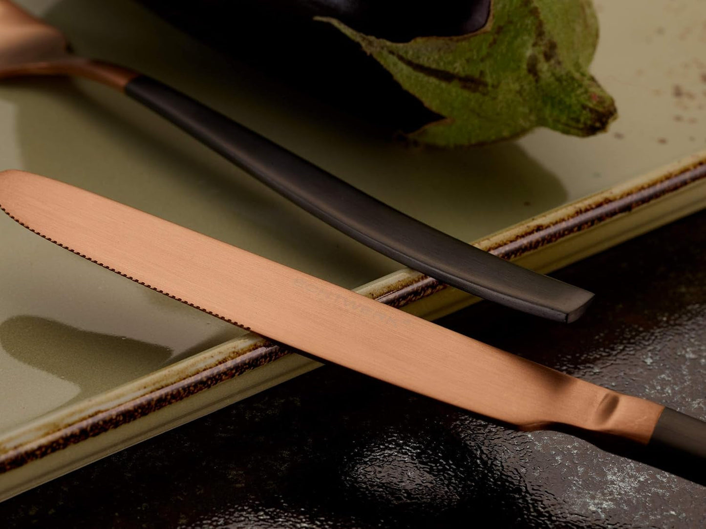 Sada příborů Echtwerk Positano Due-Bronze, Black Edition, 20 kusů, 4 osoby Kuchyň Naty Shop