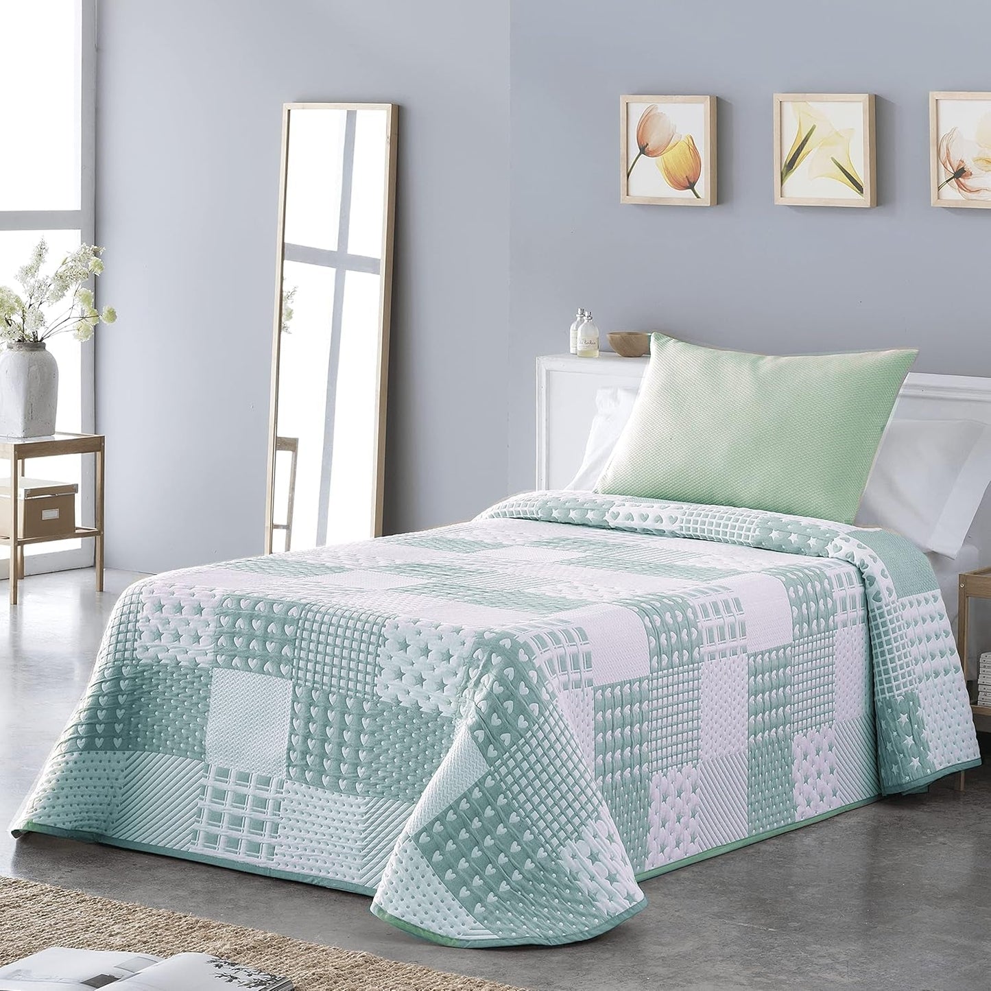 VIALMAN Colcha Bouti Ligera Přehoz na postel Sofia 21, polyester bavlna, béžová, Cama 150: 250 X 270 Cm Postele a přikrývky Besuche den VIALMAN-Store Greetings Cama 150: 250 X 270 Cm