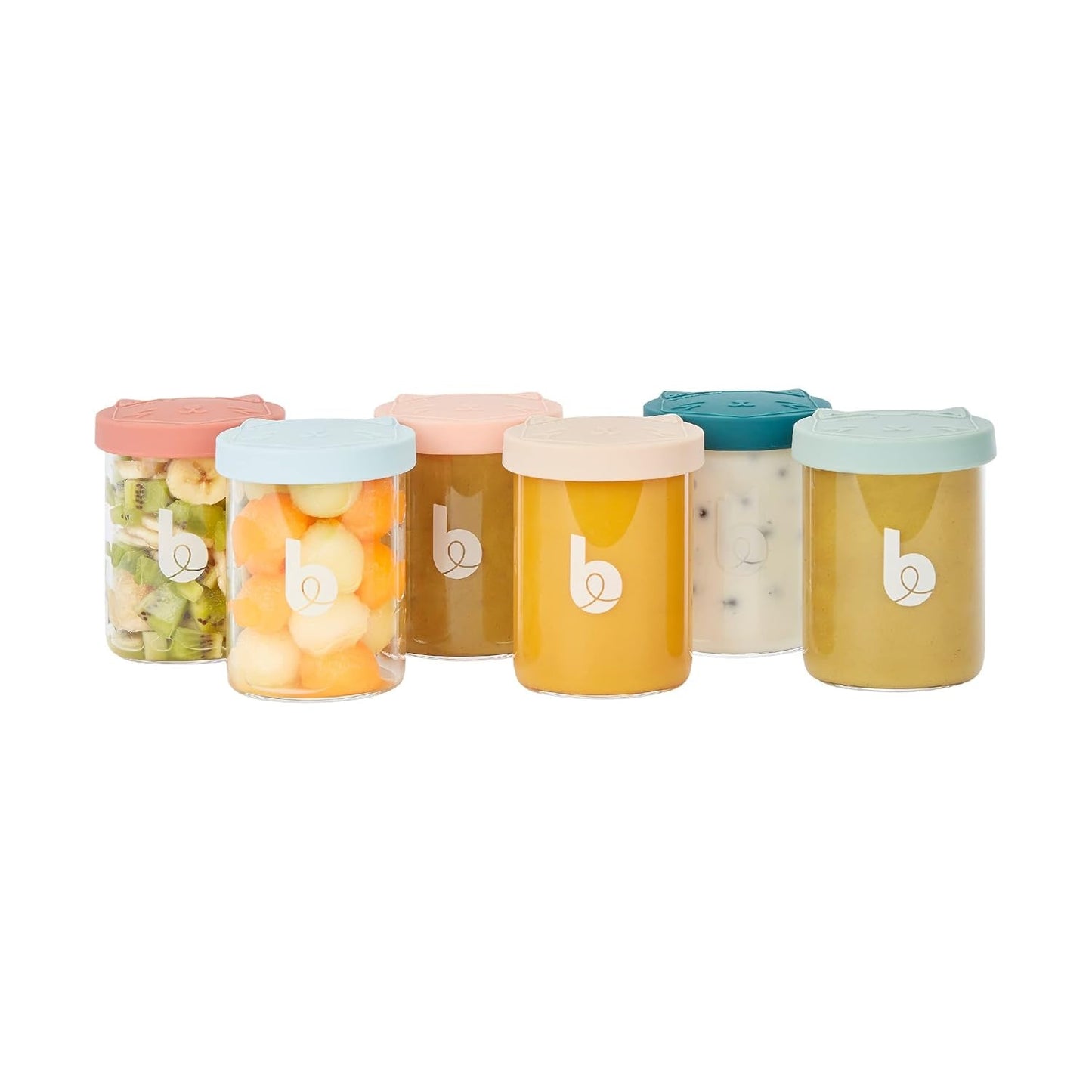 Babymoov ISY BOWLS dózy na dětskou výživu z robustního, teplotně odolného skla - pro uchování/mražení dětské stravy, 6x 250ml + 3x 120ml Naty Shop dózy na uskladnění potravin 6X250ml
