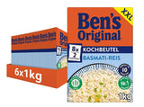 Ben's Original Basmati rýže, vařená v sáčku po dobu 10 minut, 6 balení (6 x 1 kg)
