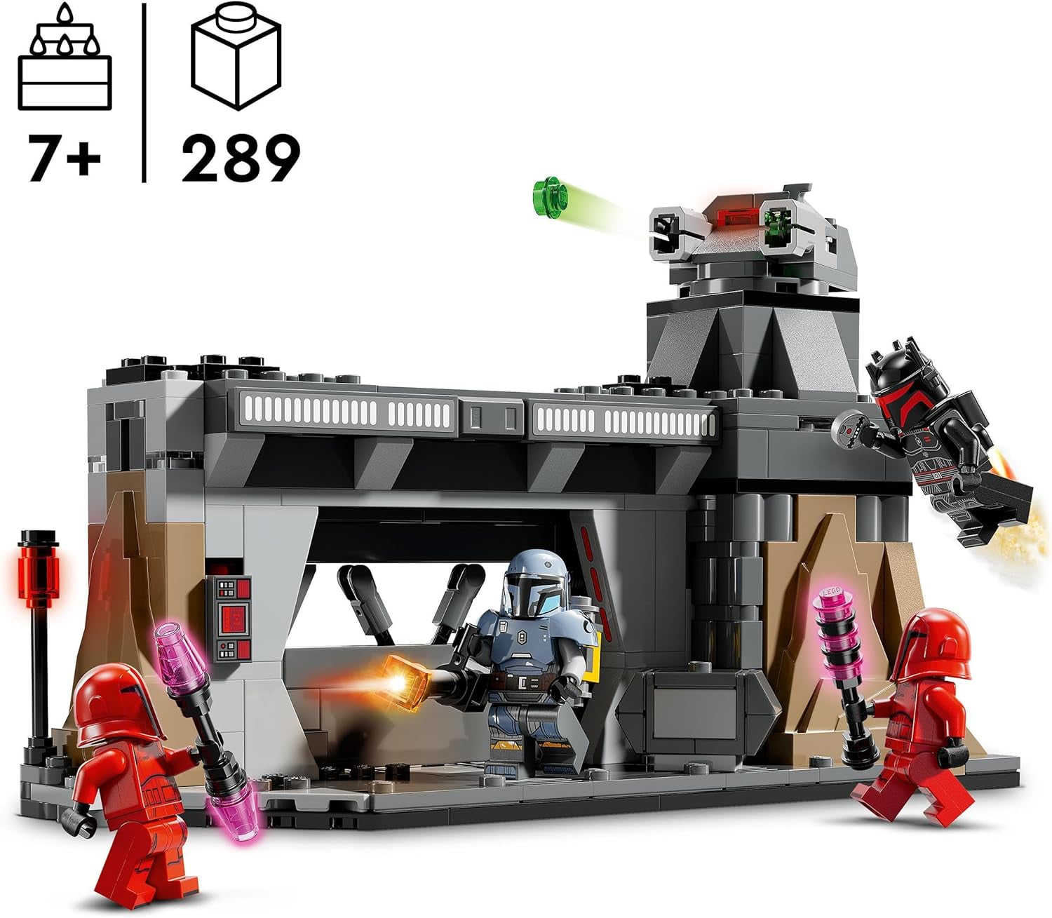 LEGO Star Wars: Mandalorianský souboj mezi Paz Vizslou a Moffem Gideonem, sběratelská stavebnice pro děti, nápad na dárek pro kreativní chlapce a dívky starší 7 let, mandalorianská hračka 75386 Stavebnice Beuche den LEGO-Store