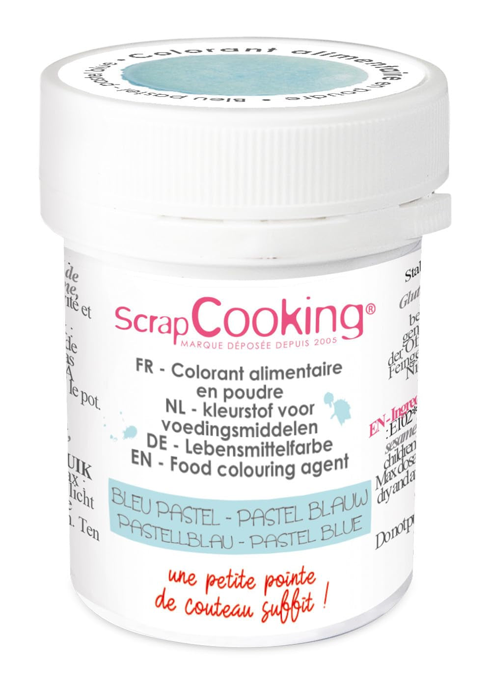 Scrapcooking - Pastelově modré umělé barvivo v prášku 5 g