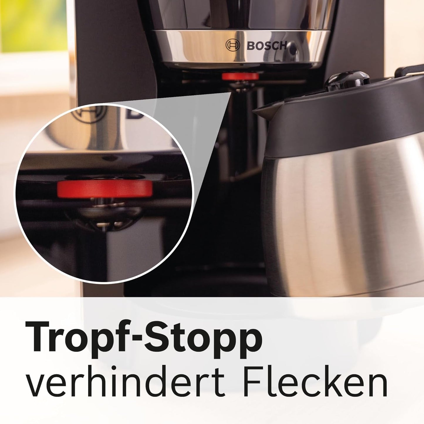 Bosch MyMoment TKA6M273 Filtrační espresso kávovar, 1L termokarafa, 8-12 šálků, Anti-Drip systém, otočný držák filtru, odvápňovací program, vyjímatelná nádržka na vodu, 1200 Watt, matná černá