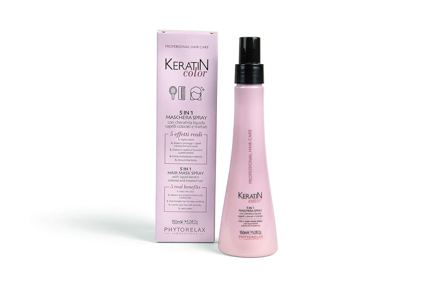 Phytorelax 5v1 vlasová maska ve spreji - 1 ml - bez silikonů, bez parabenů - hydratace - suché vlasy, kudrnaté vlasy Naty Shop Hair Mask Výchozí název