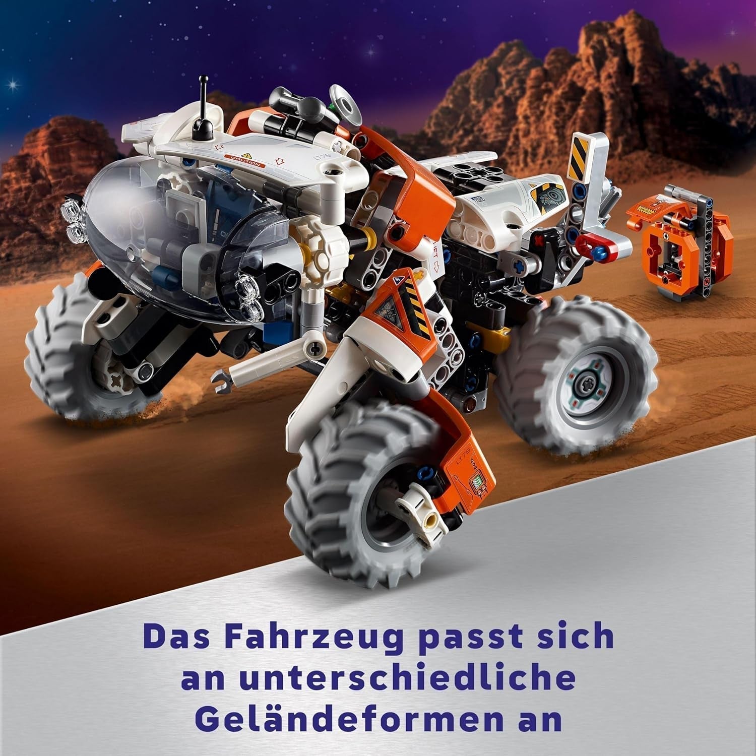 LEGO Technic LT78 Vesmírné dopravní vozidlo, Vesmírná stavebnice pro průzkumné výlety a vesmírná dobrodružství, Nápaditý herní zážitek pro chlapce a dívky, Dárek pro děti starší 8 let 42178 Stavebnice Besuche den LEGO-Store